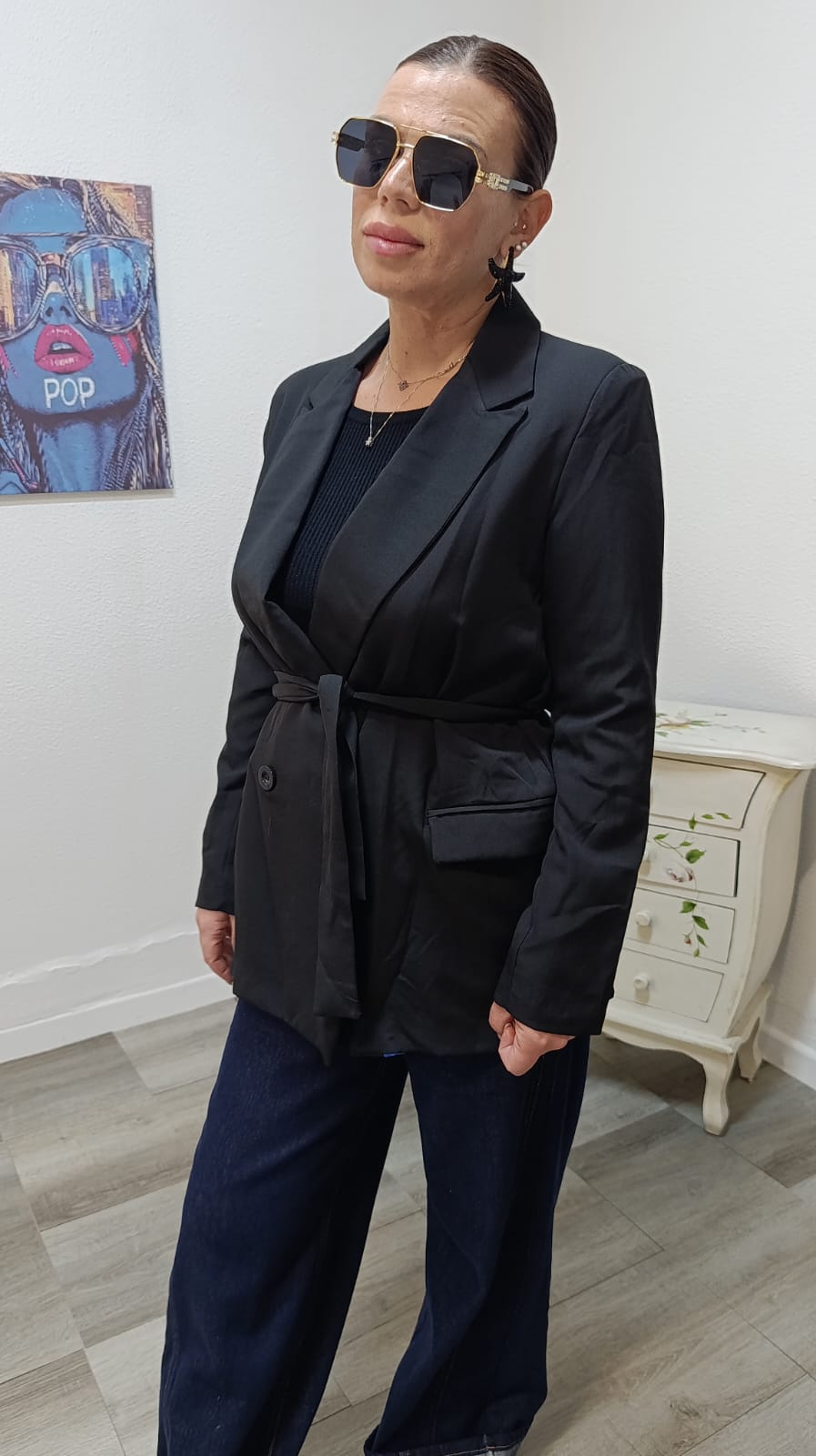 Giacca elegante con interno blu