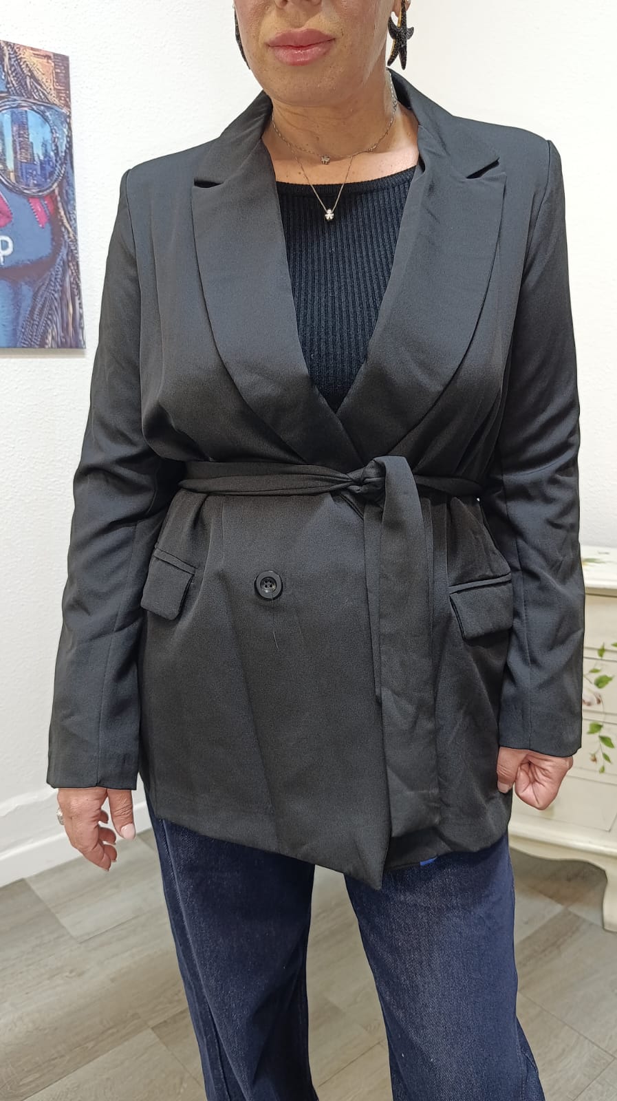 Giacca elegante con interno blu