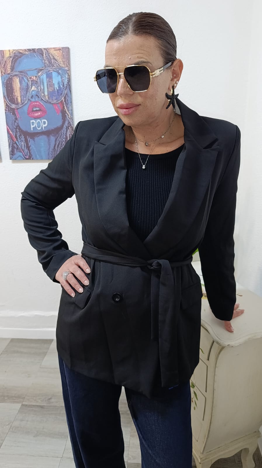 Giacca elegante con interno blu