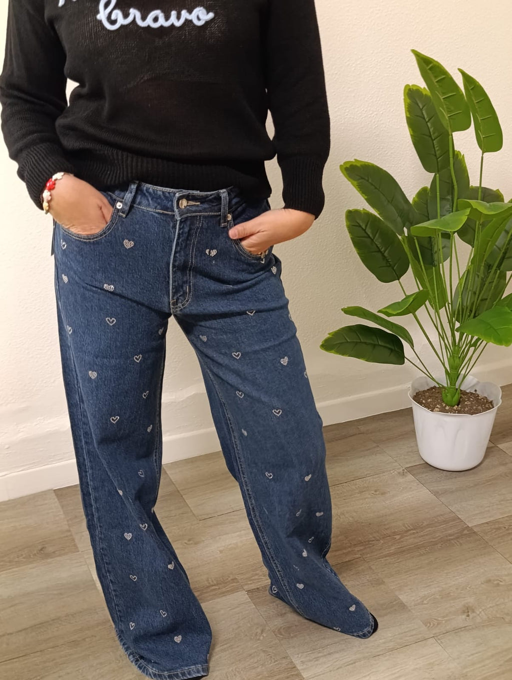 JEANS CON CUORICINI
