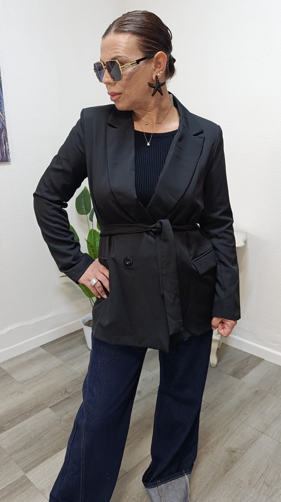 Giacca elegante con interno blu