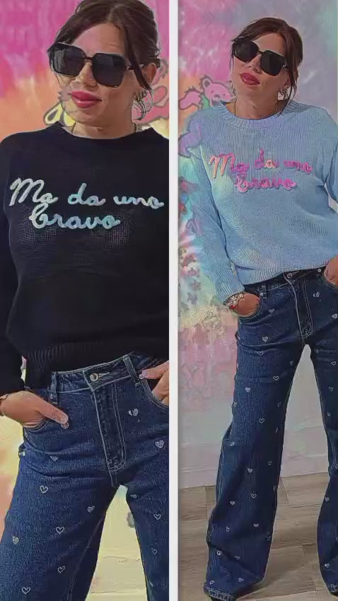JEANS CON CUORICINI